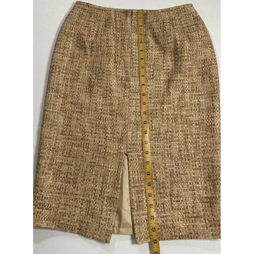 Women's Lafayette 148 New York Basket Weave woven skirt Sz 6 Beautiful - Picture 4 of 6